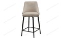 Полубарный стул ПАРКЕР 360 град. поворотный Н-06 Бежевый, черный каркас