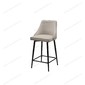 Полубарный стул ПАРКЕР 360 град. поворотный Н-06 Бежевый, черный каркас