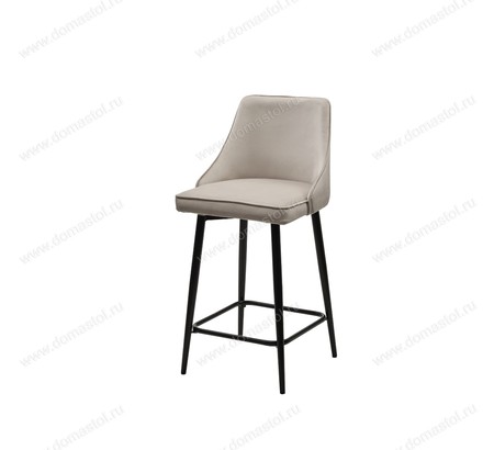 Полубарный стул ПАРКЕР 360 град. поворотный Н-06 Бежевый, черный каркас
