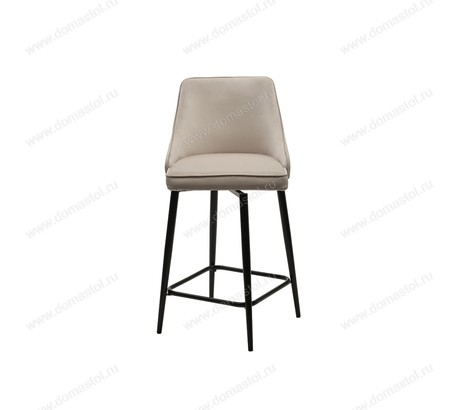 Полубарный стул ПАРКЕР 360 град. поворотный Н-06 Бежевый, черный каркас