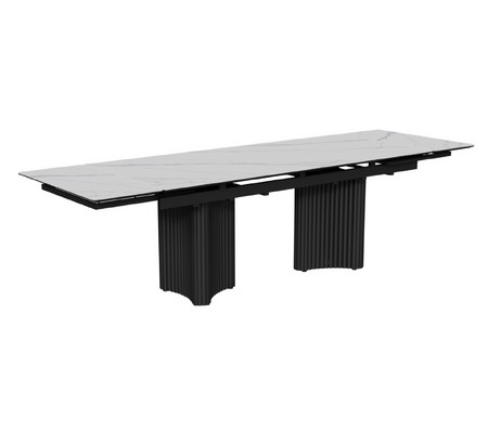 Стол Пекин-1 200 черный, керамика  White Marble