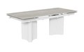 Стол Пекин-1 200 белый, керамика Travertine Avorio