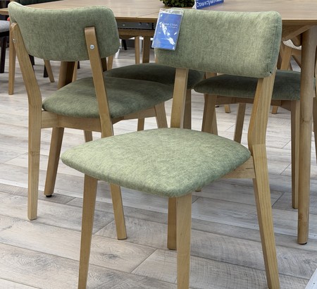Стул Пекин-1М ткань Erika light green, каркас Светлый орех