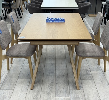 Стол Невада 160 шпон Светлый орех, каркас Светлый орех