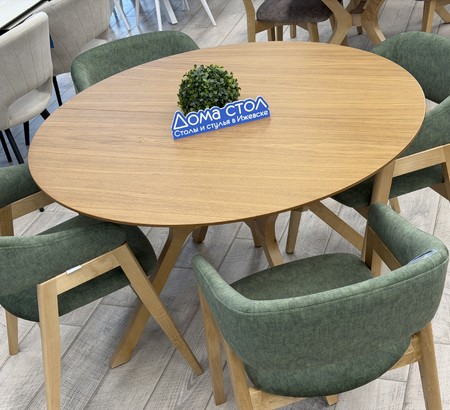 Стол Крафт 120 Натуральный шпон Светлый орех, каркас Светлый орех